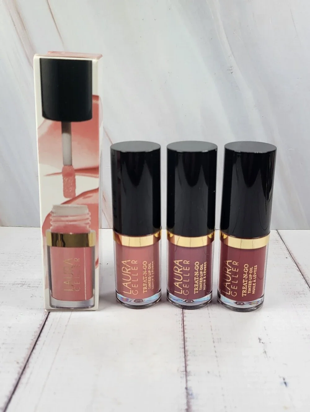 Laura Geller Treat-N-Go Tinted Lip Oil Bundle NEW!